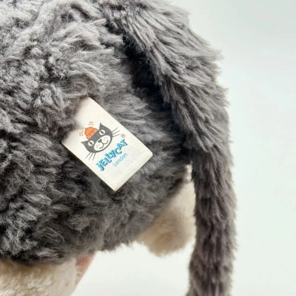 Jellycat Mitten Kitten Storm Gray & White Small Plush Stuffed Animal Toy Grey